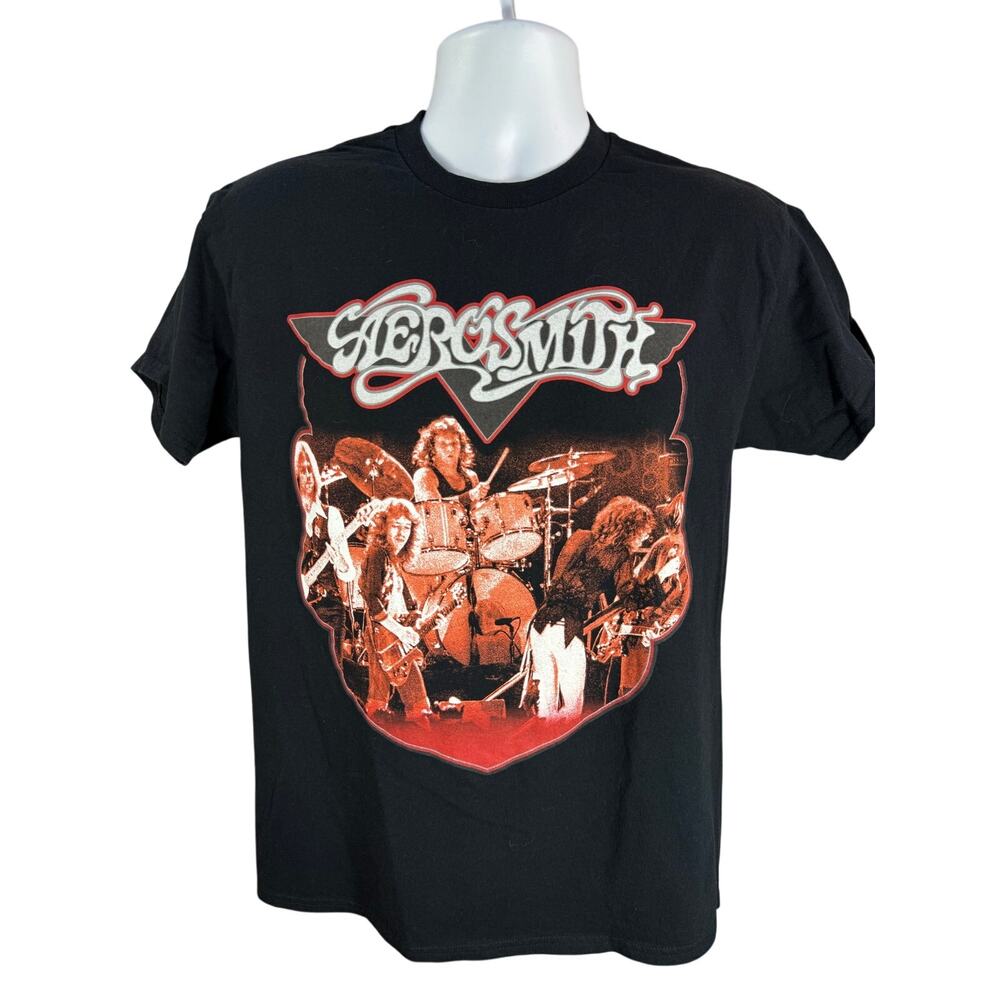 Aerosmith Black T-Shirt with Greatest Hits Song List - Men's Size Medium